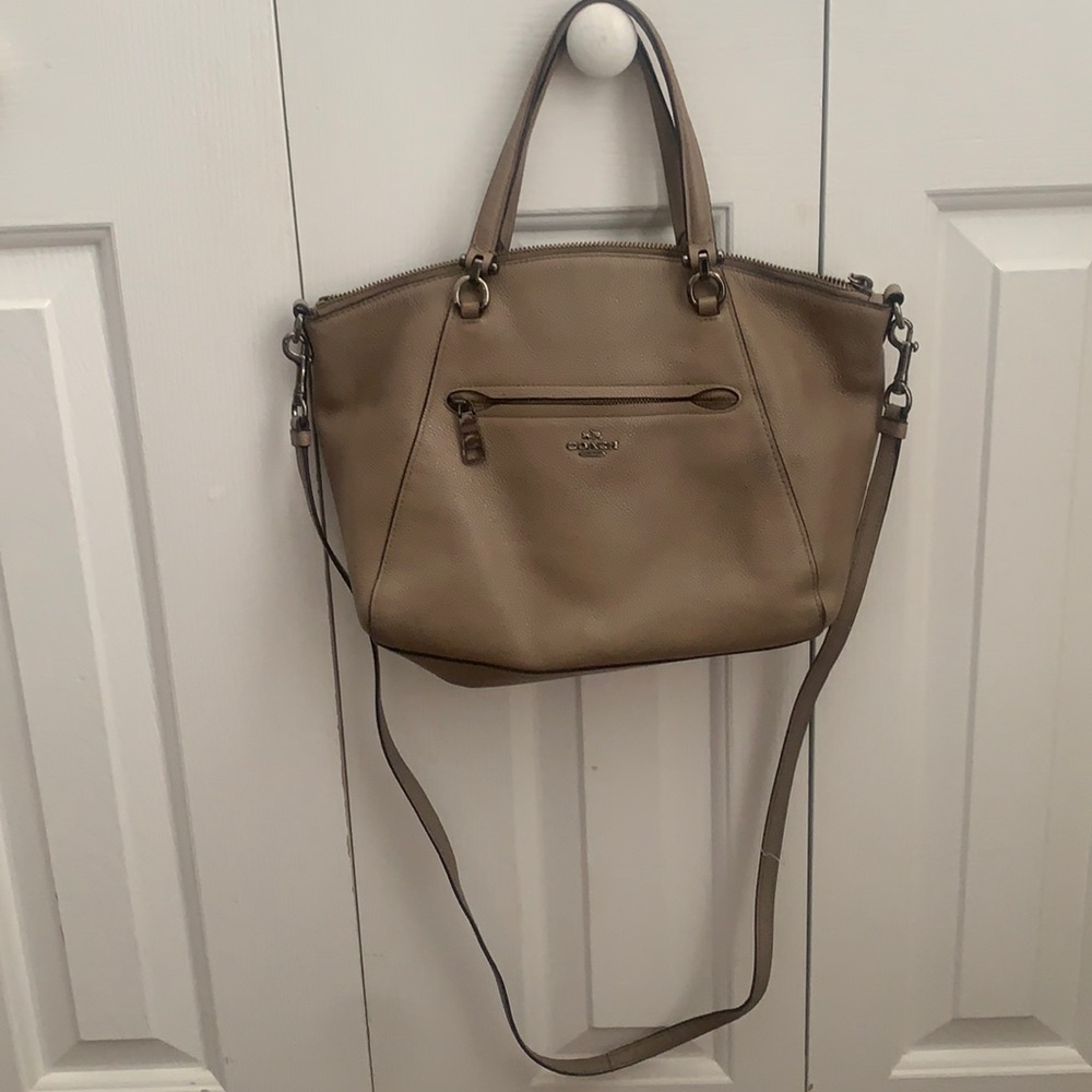 Coach tan leather bag
